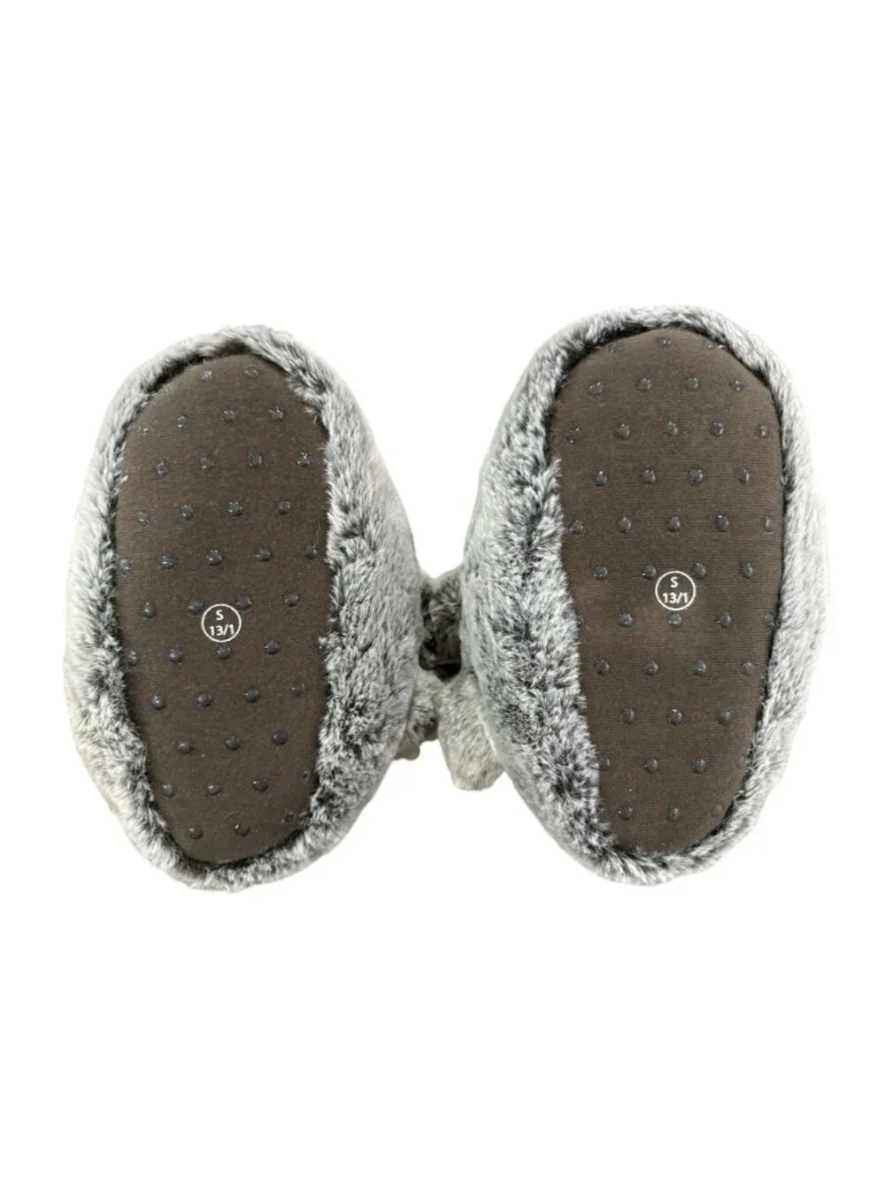Cat & Jack Kids Sloth Plush Slippers Size S (13/1) Faux Fur Outer Non-Slip Sole